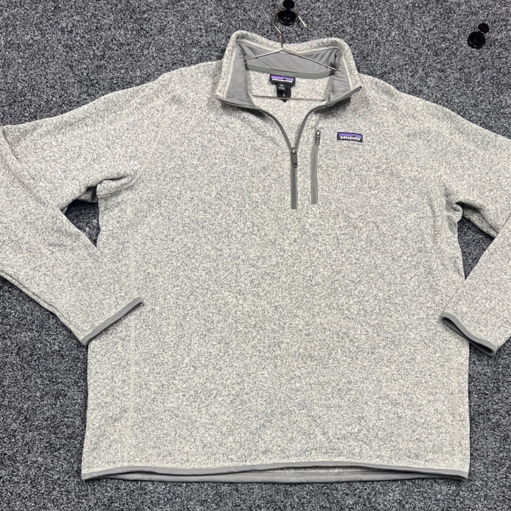 Patagonia Better Sweater Pullover Mens XL Gray 1/4 Zip Sweater Knit Fleece
